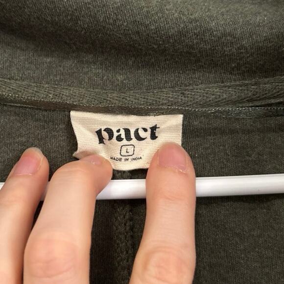 Pact Organic Cotton Green Airplane Relaxed Cardigan Size Large - Picture 7 of 9